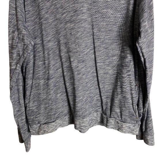 Salute by Levelwear Men's Heather Blue Sweatshirt Henley Hoodie - Picture 3 of 7